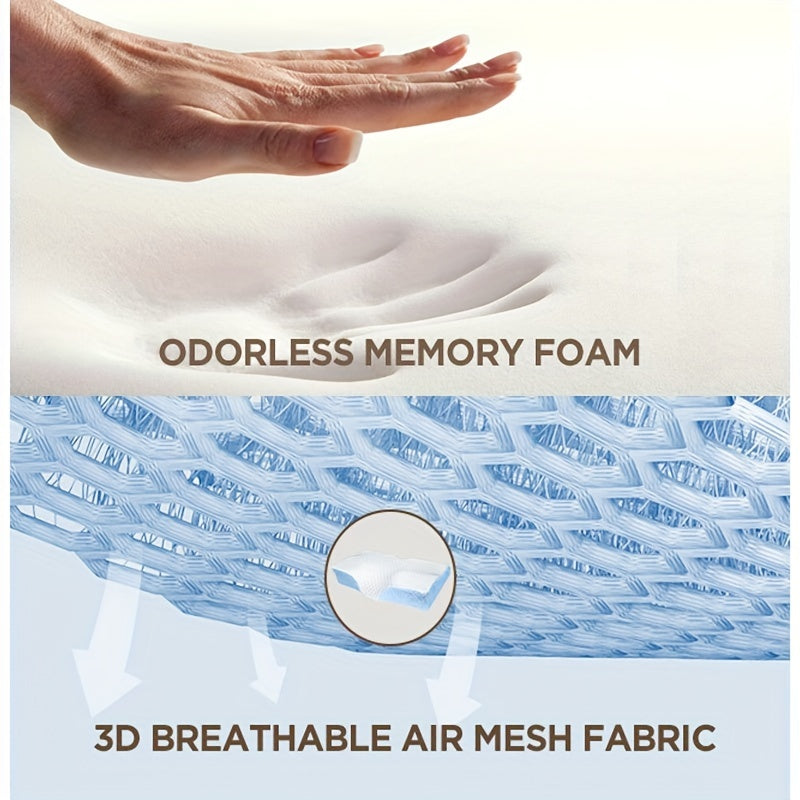 Cooling Memory Foam Pillow for Neck Support – Adjustable for Side and Back Sleepers