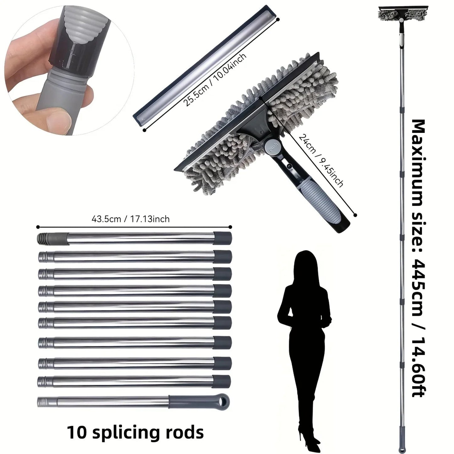 High Window Cleaner Tool – Safely Clean Without a Ladder