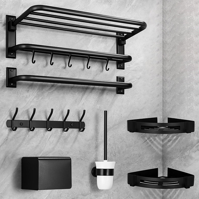 Modern Matte Black Bathroom Accessory Set – Individual or Set Options