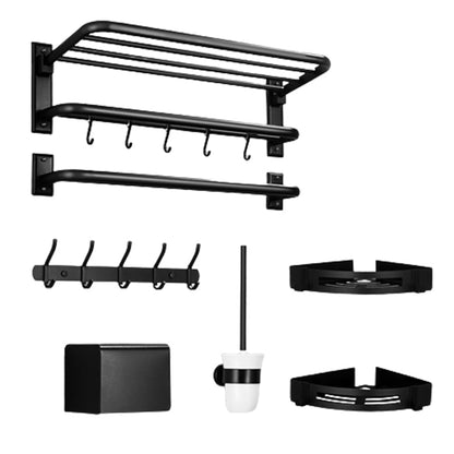 Modern Matte Black Bathroom Accessory Set – Individual or Set Options