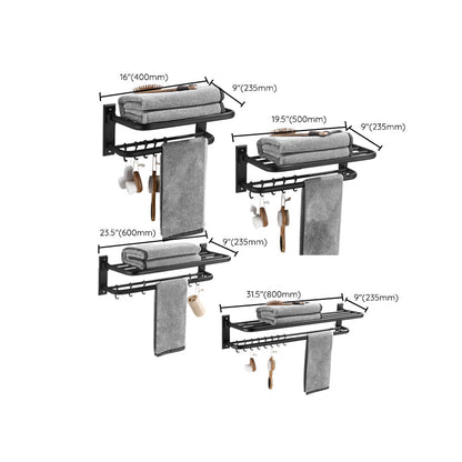 Modern Matte Black Bathroom Accessory Set – Individual or Set Options