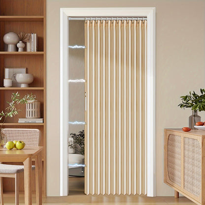 Colorful Magnetic Folding Curtain for Doors – Space-Saving Divider, Washable Polyester