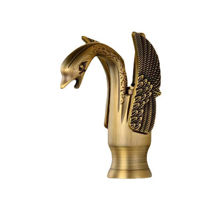 Brass Bathroom Sink Faucet with Single Handle for Hot and Cold Water