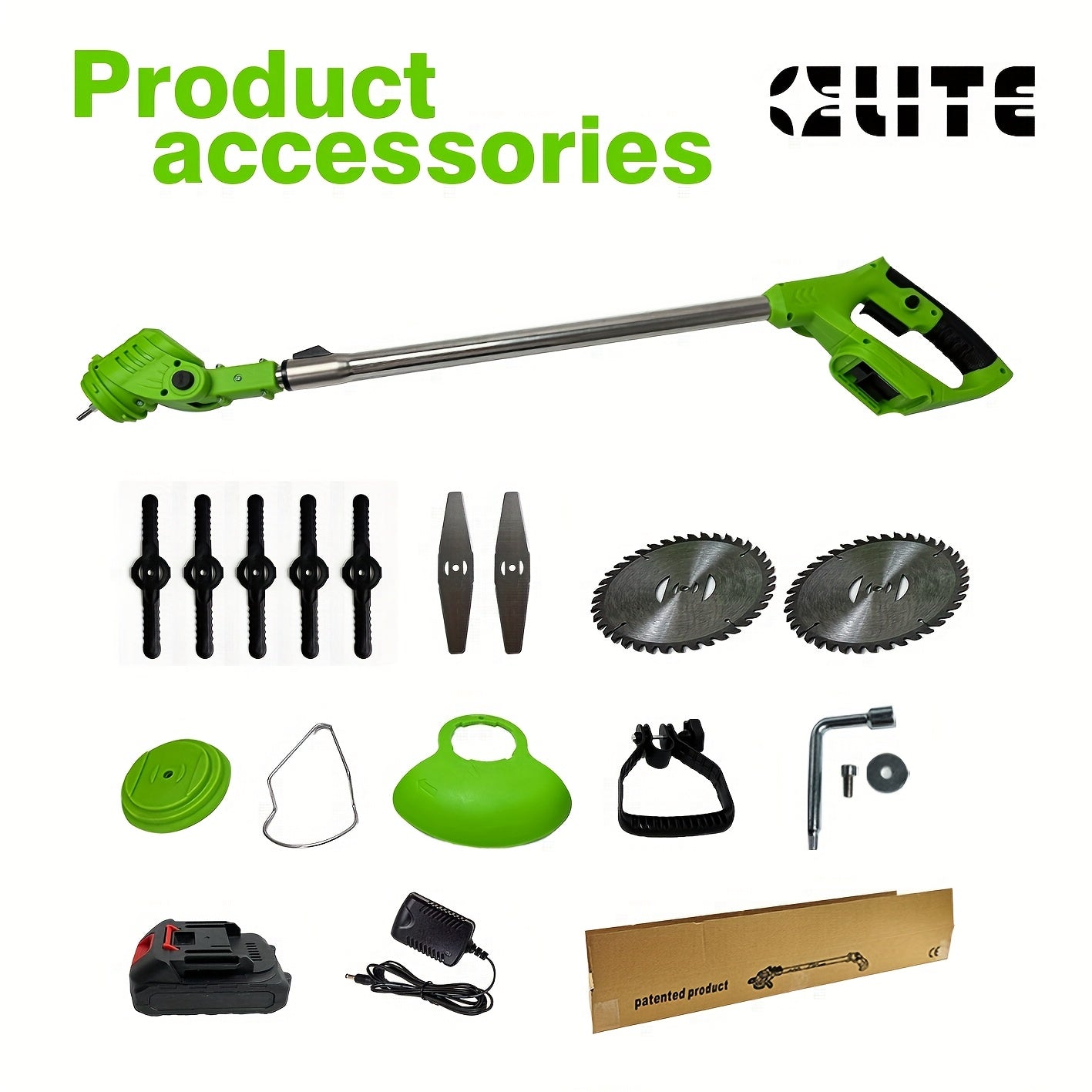 Cordless Adjustable Grass Trimmer with Multiple Blade Attachments – Lightweight