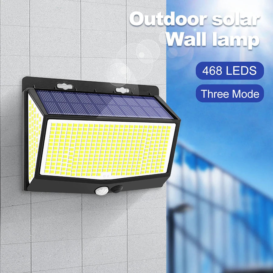 Solar LED Outdoor Light | 468/208/138 LEDs | Waterproof IP65 with 3 Modes