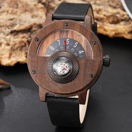 Wooden Watches with Leather Strap