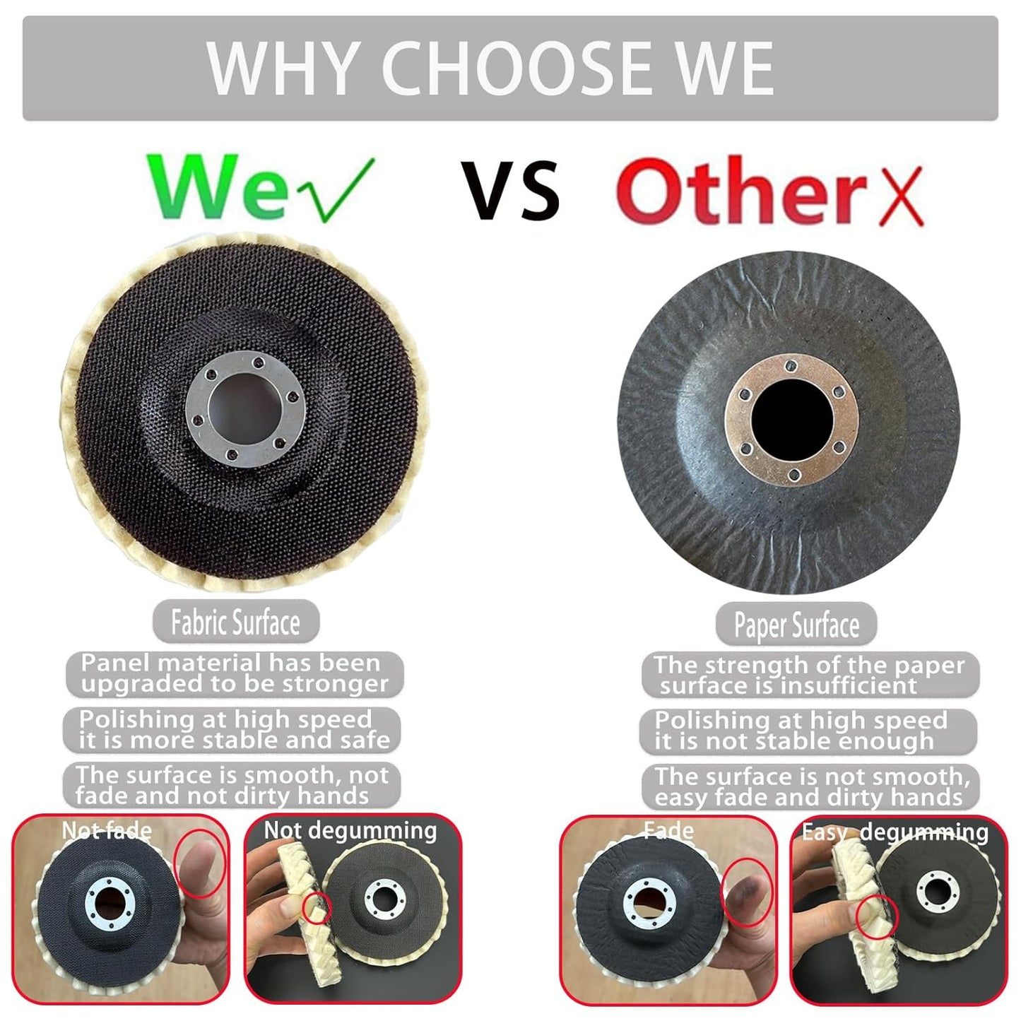 Premium Wool Felt Polishing Pad 125 mm | Durable for Metal & Wood