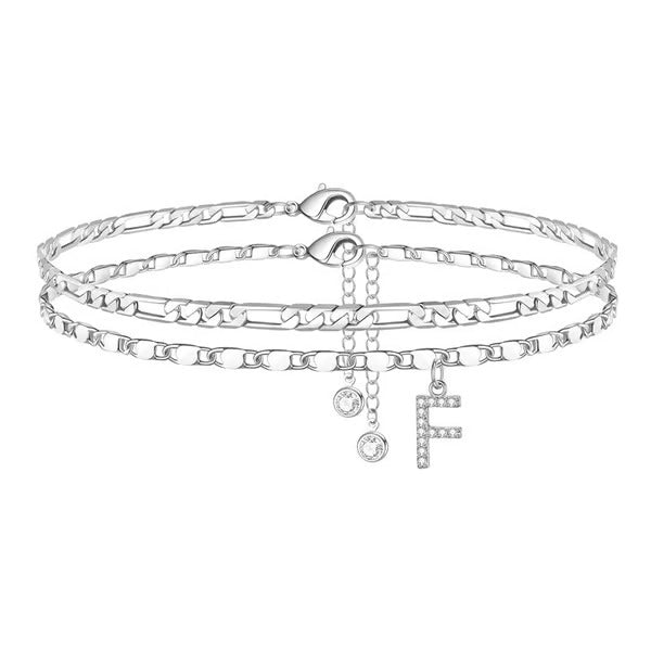 Customizable Layered Anklet | Adjustable & Hypoallergenic | Gold/Silver | 21.5 cm + 5 cm