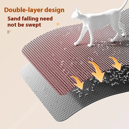 Cat Litter Mat - Double Layered EVA | Waterproof, Non-Slip & Washable