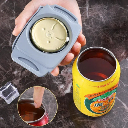 Multi-Functional Can and Bottle Opener with Stainless Steel Mechanism and Non-Slip Handle