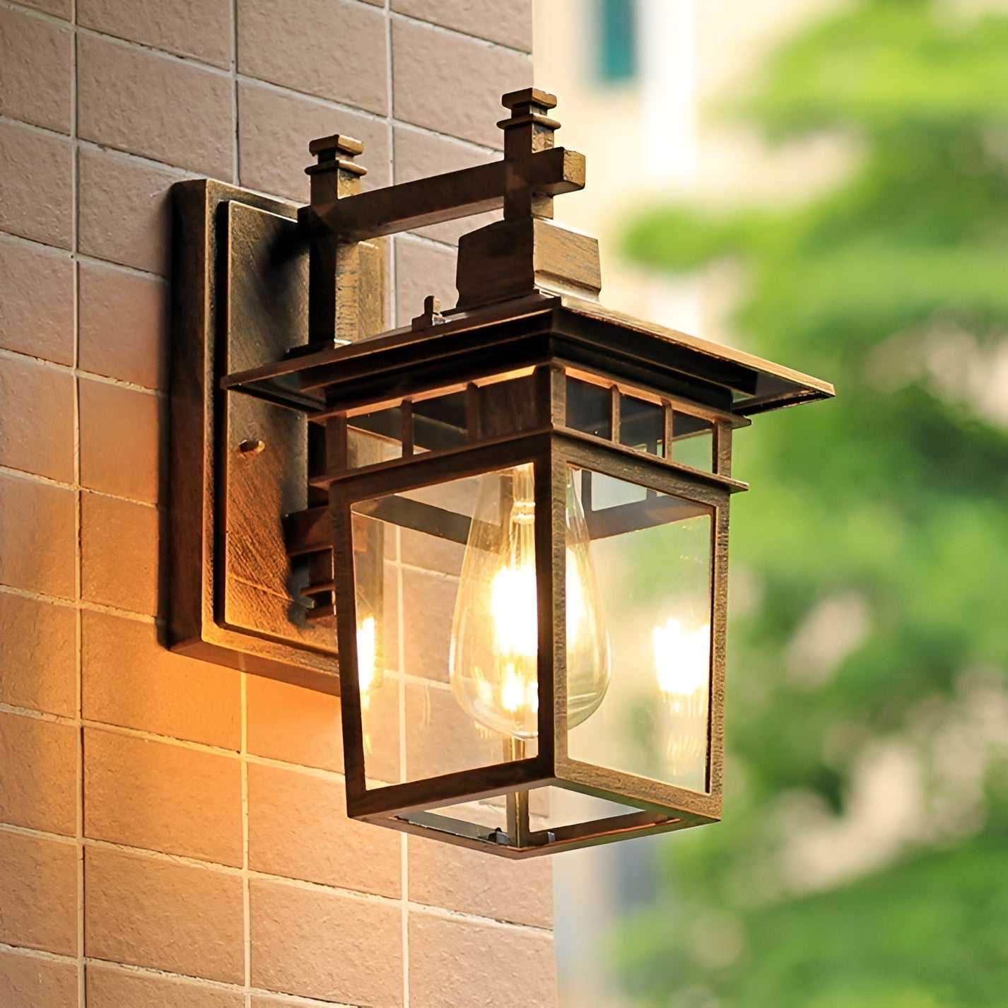 Outdoor Wall Light – Weatherproof & Contemporary Design – Adjustable Head – Available in Black or Bronze