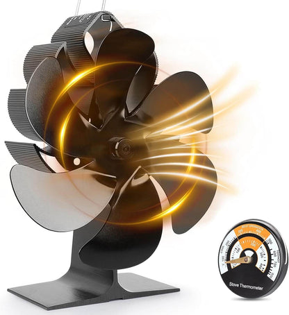 6-Blade Eco-Friendly Wood Stove Air Circulator