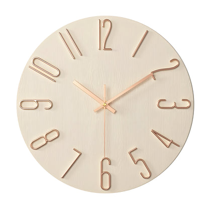 Minimalist Wall Clock with Silent Quartz Movement for Modern Interiors