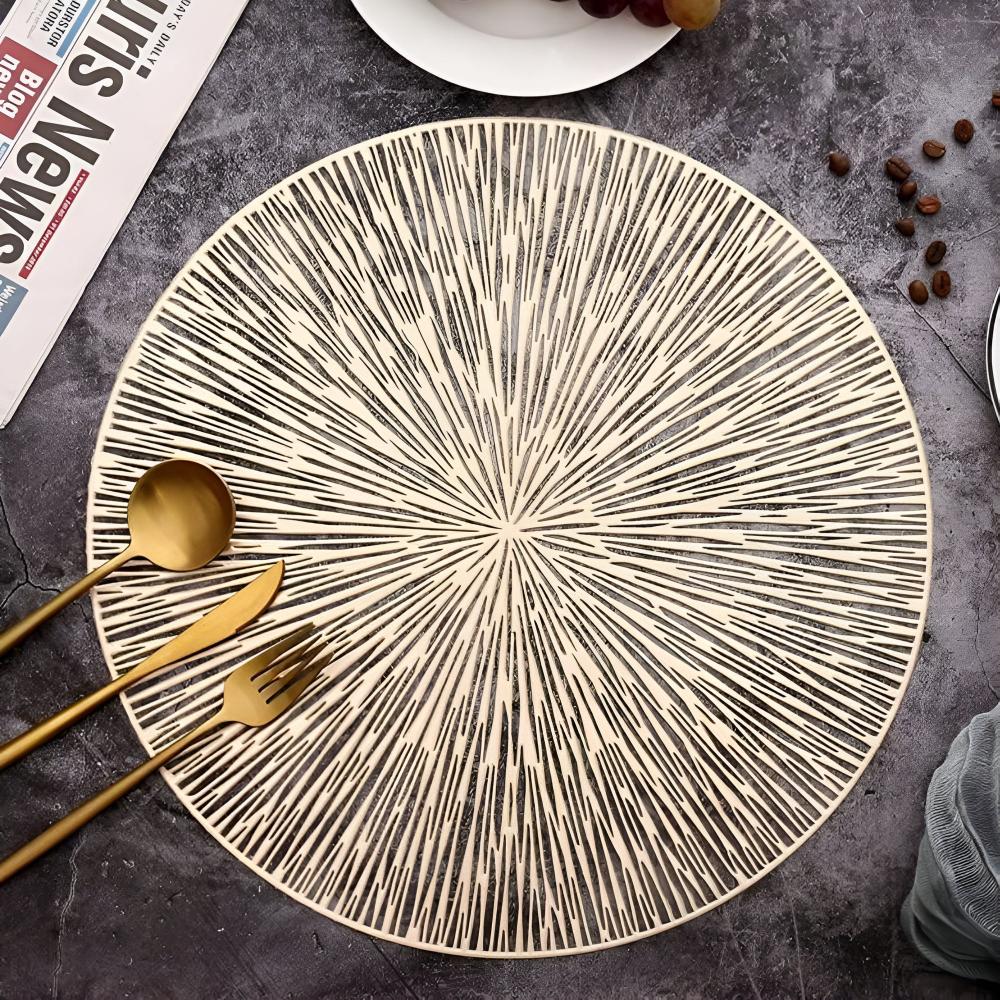 Luxe Metallic Dining Protector Mat
