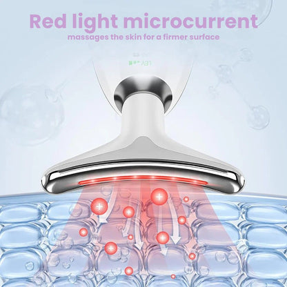 Revitalizing Facial & Neck Massager | Ion Cleansing, Heat & LED Therapy