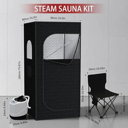 Infrared Home Sauna Tent with 2.5L Steam Generator, Chair, 9 Heat Settings & 99-Minute Timer