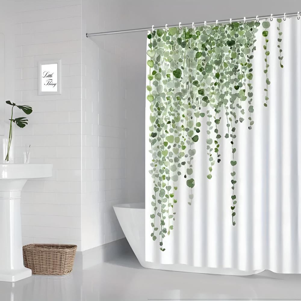 Tranquil Greenery Shower Curtain for a Serene Space