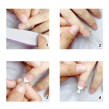 Elegant French Manicure Nail Tips Kit - 100 Pieces