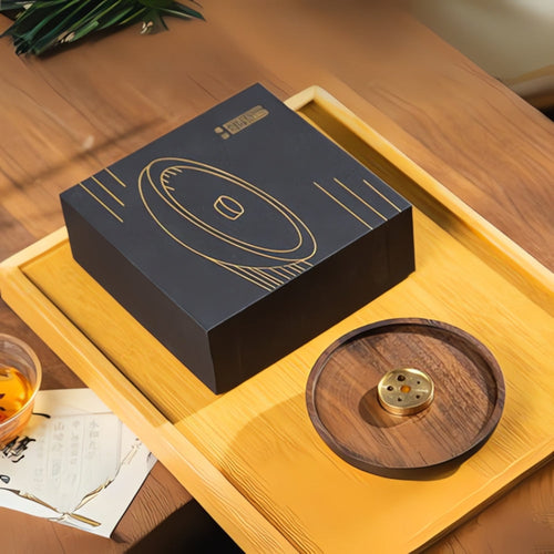 Elegant Wood and Copper Incense Stand for Serenity