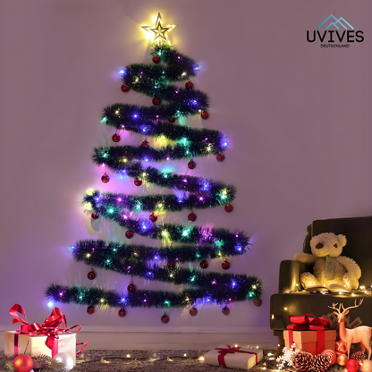 Space-Saving Christmas Tree for Any Wall
