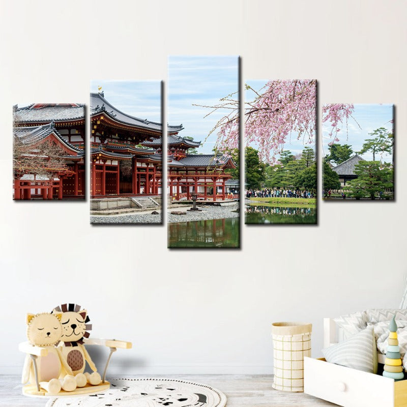 5-Piece Blossom Charm - Canvas Art Set for Your Home