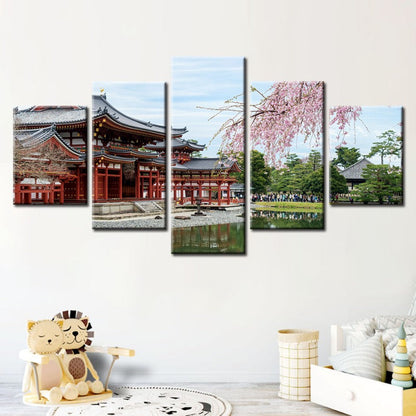 5-Piece Blossom Charm - Canvas Art Set for Your Home