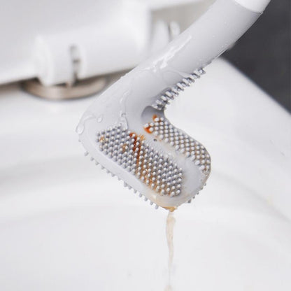 Sleek Silicone Toilet Brush with Innovative Triangular Head
