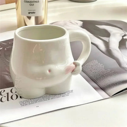 Large Ceramic Coffee Mug for Belly Fat Reduction