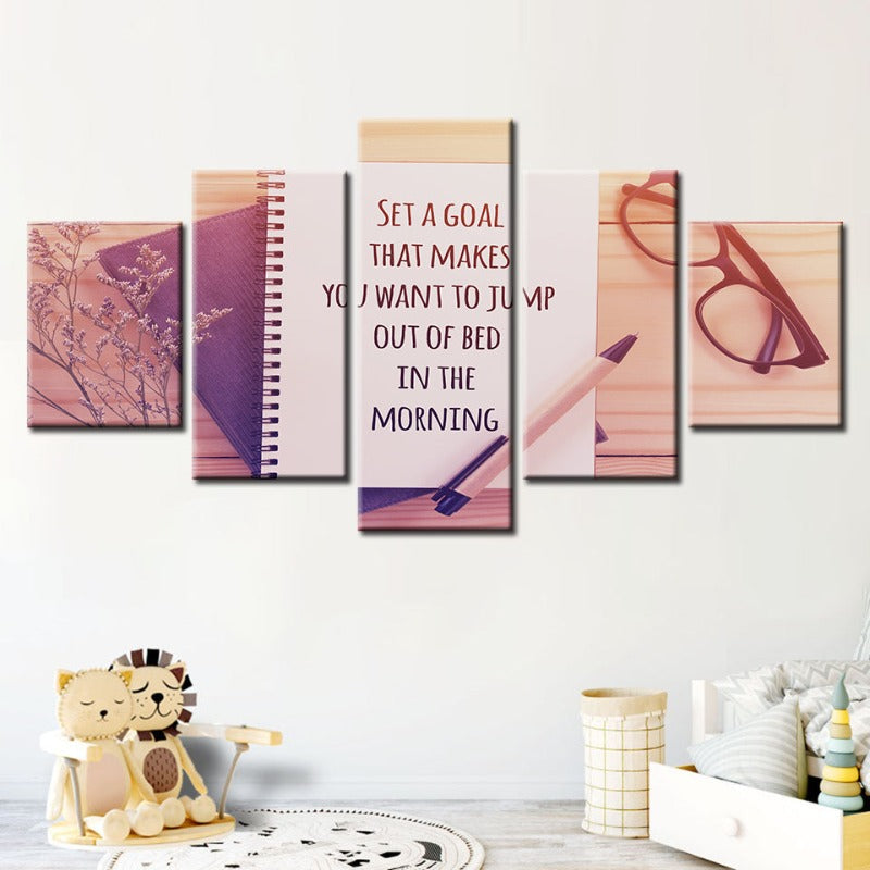 Set of 5 Uplifting Canvas Prints for Your Home
