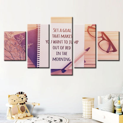Set of 5 Uplifting Canvas Prints for Your Home