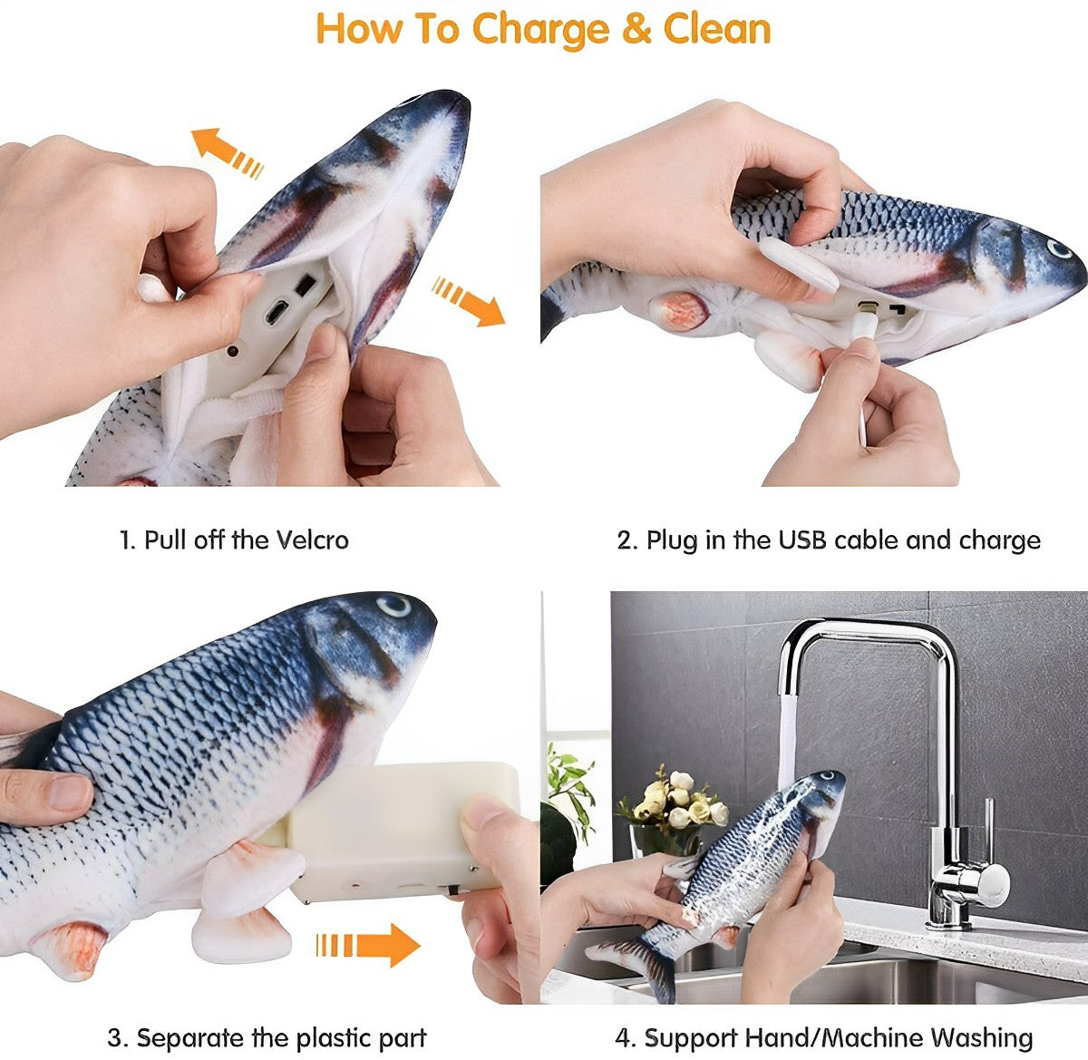 Interactive Flopping Fish Toy for Cats