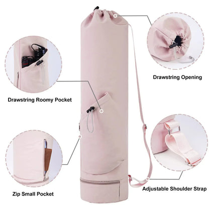 Stylish Yoga Mat Bag with Water Bottle Compartment