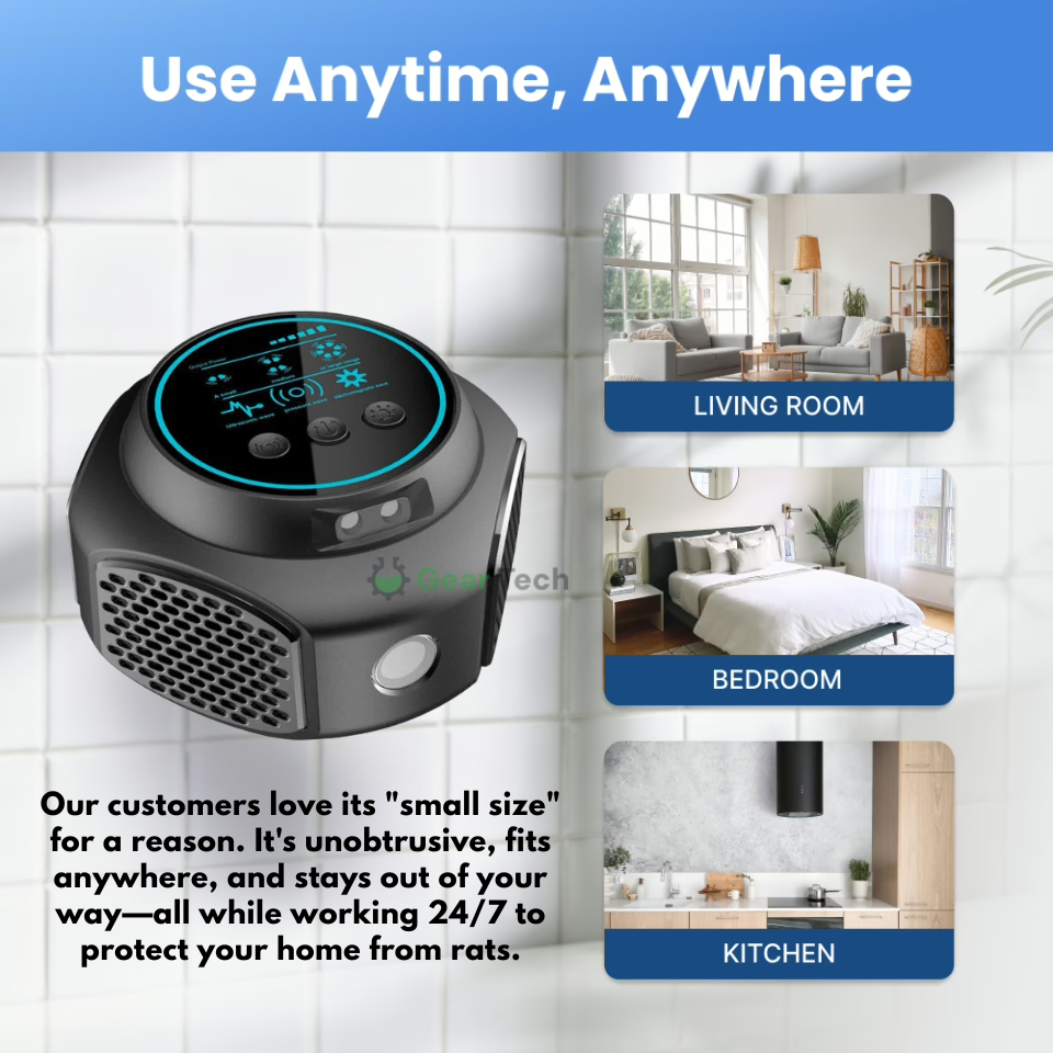 Ultrasonic Rodent Deterrent for Home and Garden Plug-In Device