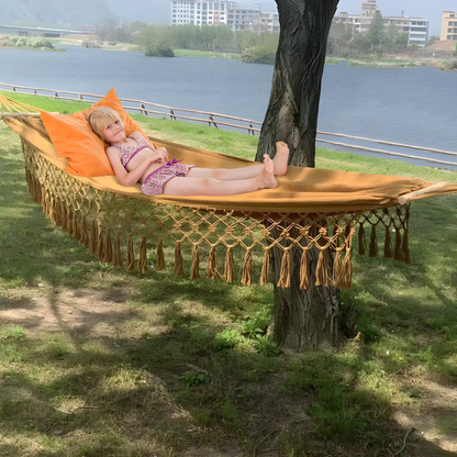 Comfortable Cotton Boho Hammock