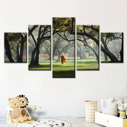 Serenity in Motion: Five-Piece Canvas Art Set