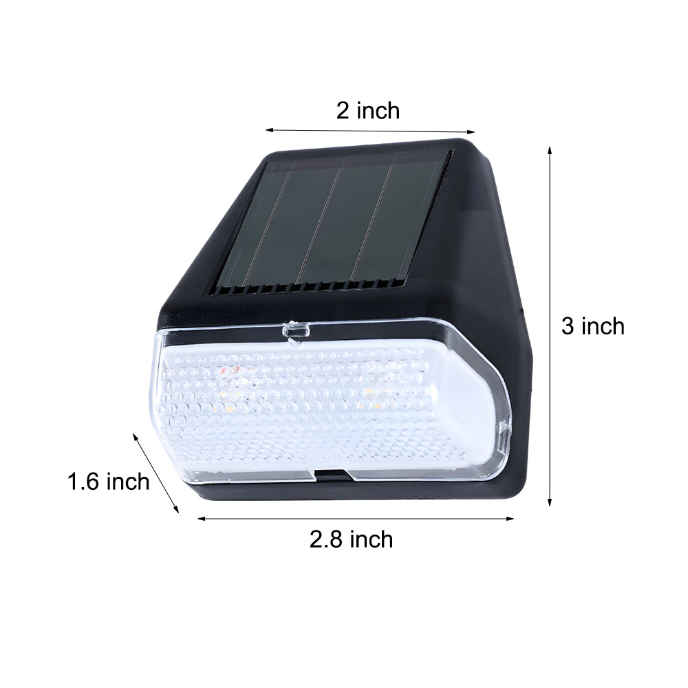 4 Pack Solar Step Lights with Dusk-to-Dawn Sensor – Warm White LED