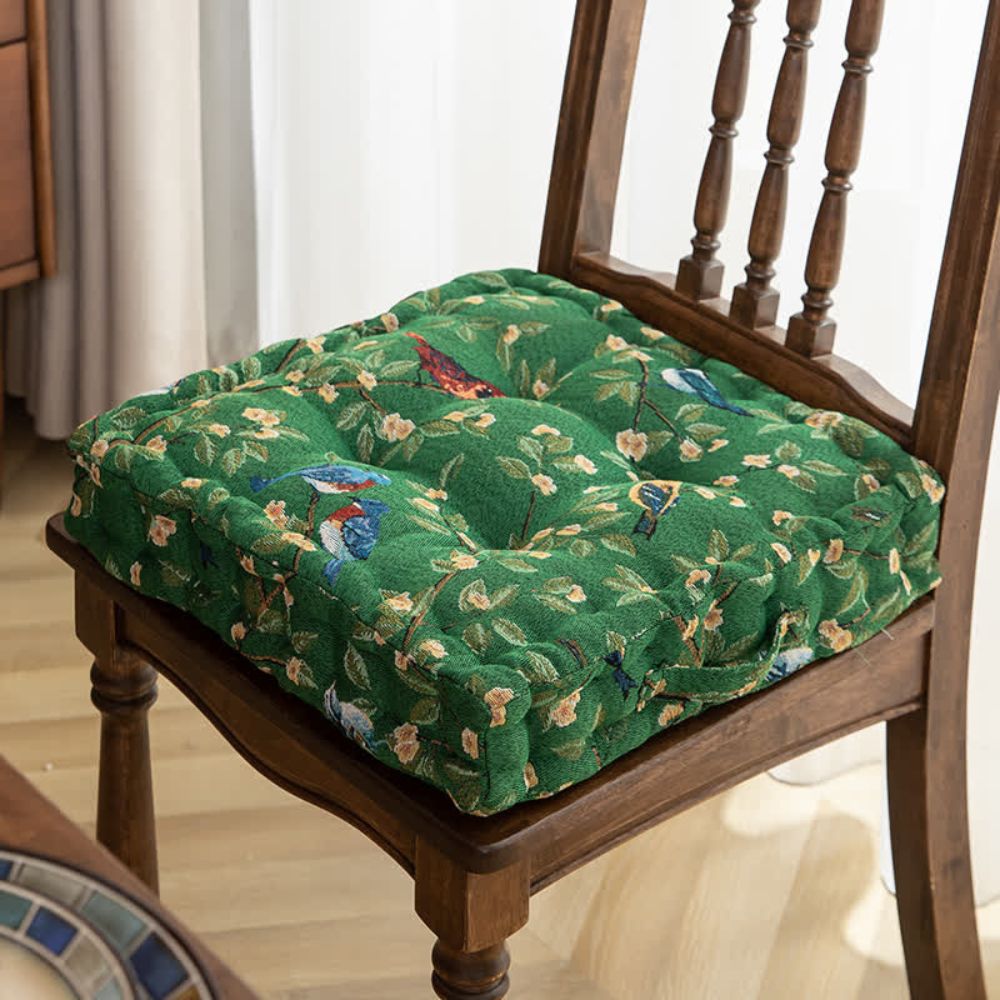 Charming Avian Leaf Seat Pad for Cozy Comfort
