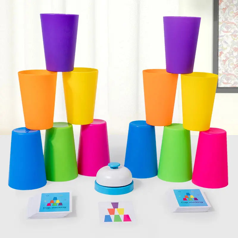 Stacking Cups Educational Toy Inspired by Montessori Method