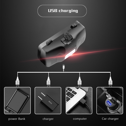 Rechargeable LED Headlamp – White, Red, Green Light, USB & Battery