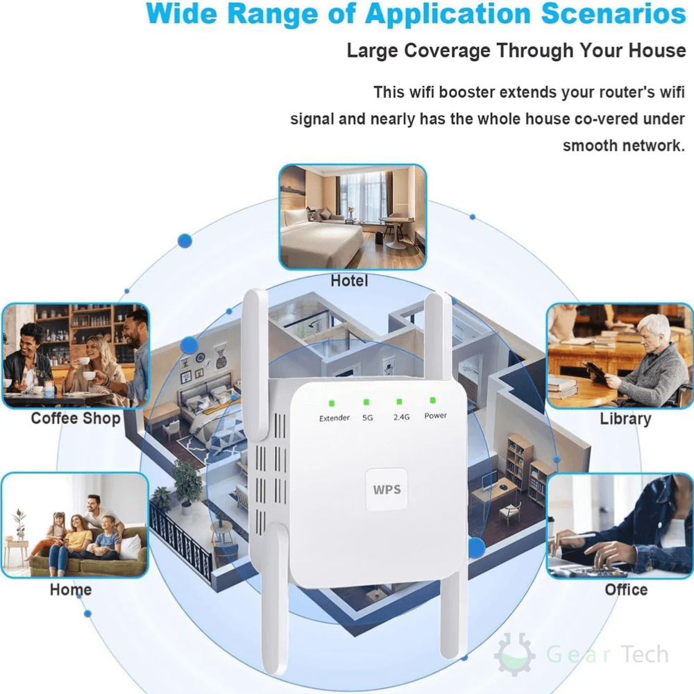 5G WiFi Range Extender – Dual-Band Signal Booster for Home & Garden