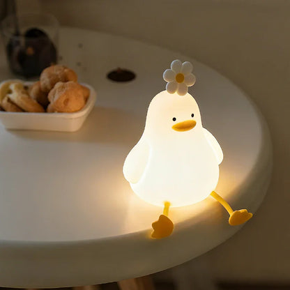 Touch-Controlled Rechargeable Night Light Lamp – Portable Squeeze Design