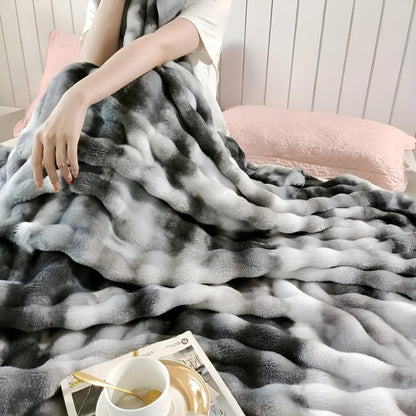 Artisan Wave Faux Fur Comfort Blanket