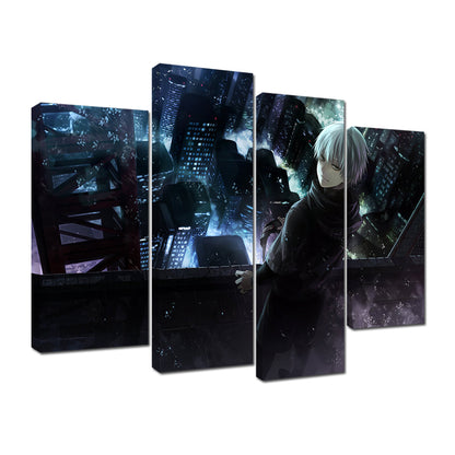 4-Piece Canvas Wall Art Set - Anime Tower Paintings