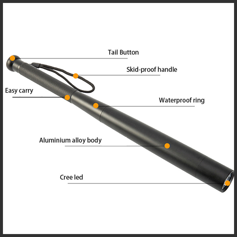 LED Flashlight with Baseball Bat Design