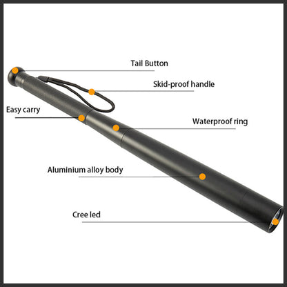 LED Flashlight with Baseball Bat Design
