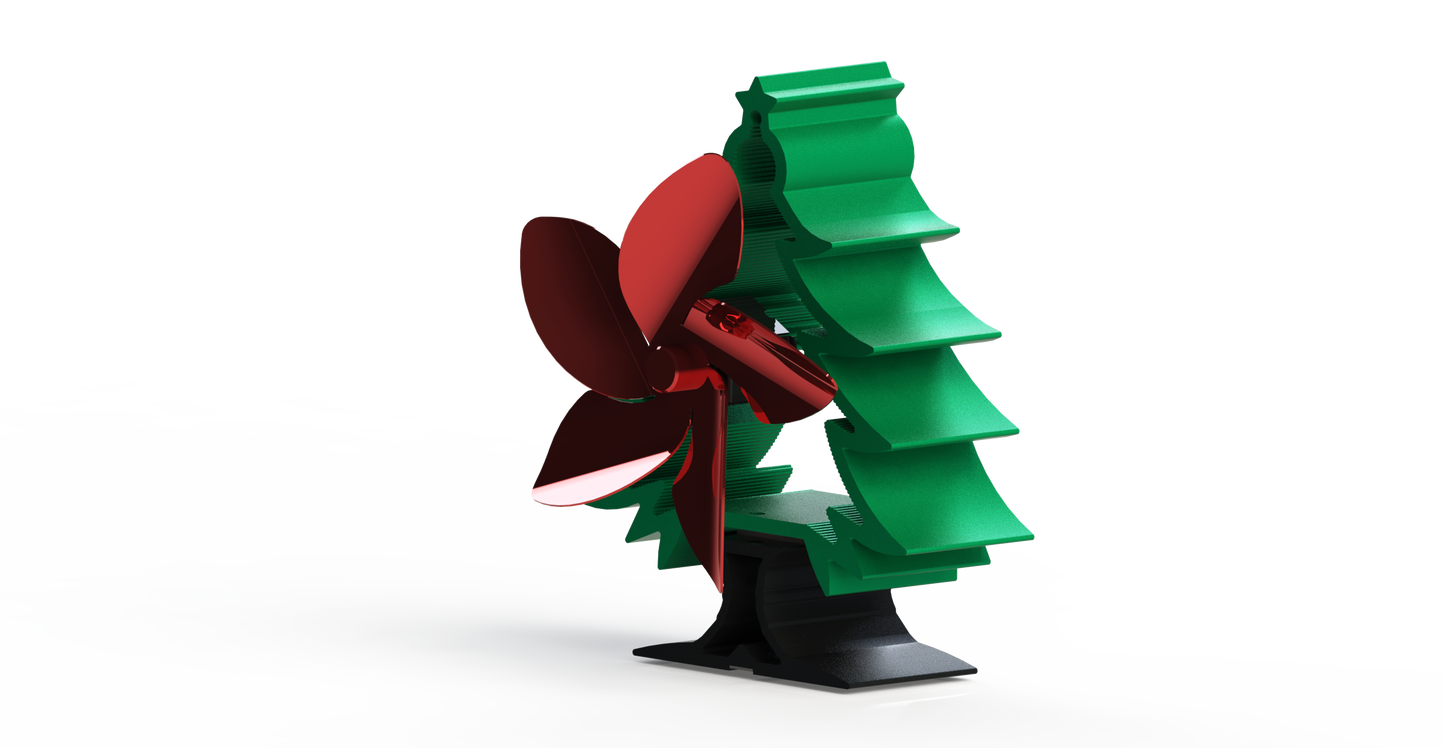 Efficient 5-Blade Heat-Driven Stove Fan for Cozy Living