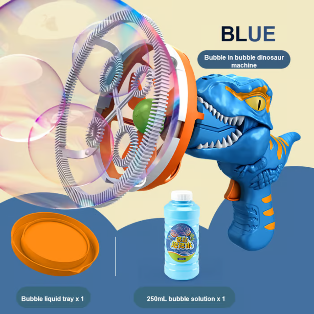 BubbleBuddy – Portable Dinosaur Bubble Blaster for Endless Fun! 🦖🫧