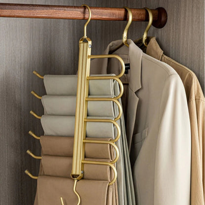 Elegant Space-Saving Trouser Organizer Hanger