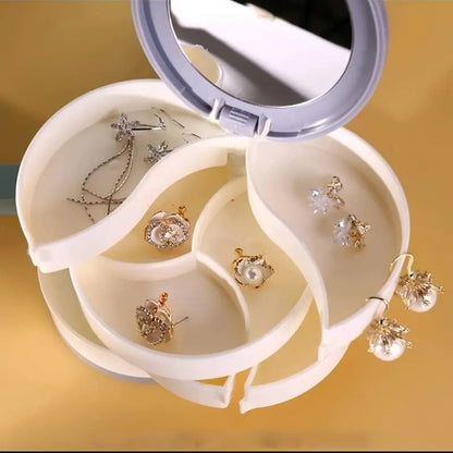 Elegant 4-Tier Rotatable Jewelry Organizer