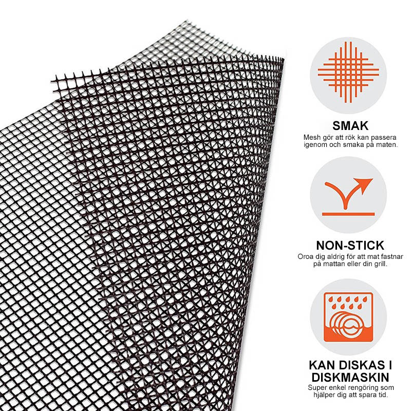 Reusable Non-Stick BBQ Grill Mat - Heat Resistant Cooking Surface
